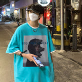Men T Shirt Summer Loose plus Size Hiphop