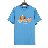 Palm Angle T Shirts Teddy Bear Printed Loose Couple