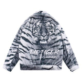 Men Cotton Mixed Jacket Coat Printed Plush Cotton Coat Jacket Loose Cotton Coat Winter Warm