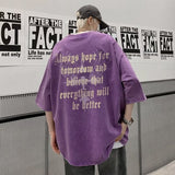 Men T Shirt Distressed Pure Cotton Heavy Retro