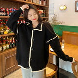 Women Knitted Cardigan Fashion Loose Sweater
