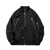 Mens Vintage Jackets Flight Suit Printed Logo Jacket
