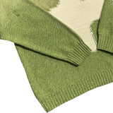 Kapital Sweater Vintage Hida and Macro Cross Ripped round Neck Knitted Pullover Long Sleeve Sweater