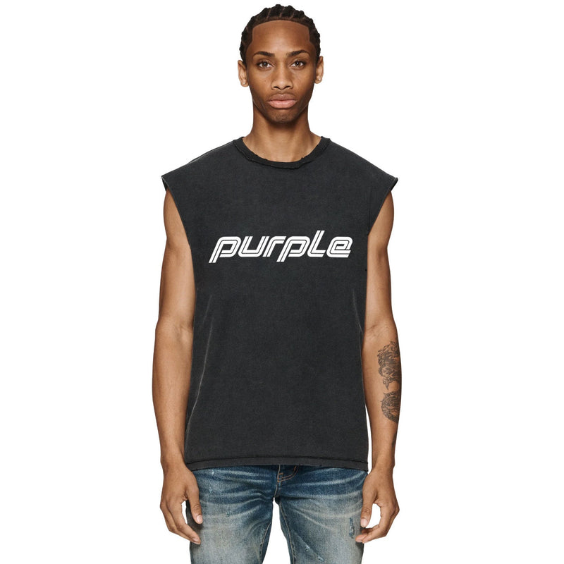 Purple Brand Distressed Tank T Shirts Distressed Sleeveless T-shirt Vest