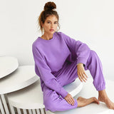 Women Co-Ords Autumn and Winter Sports Casual Sweatshirt Trousers