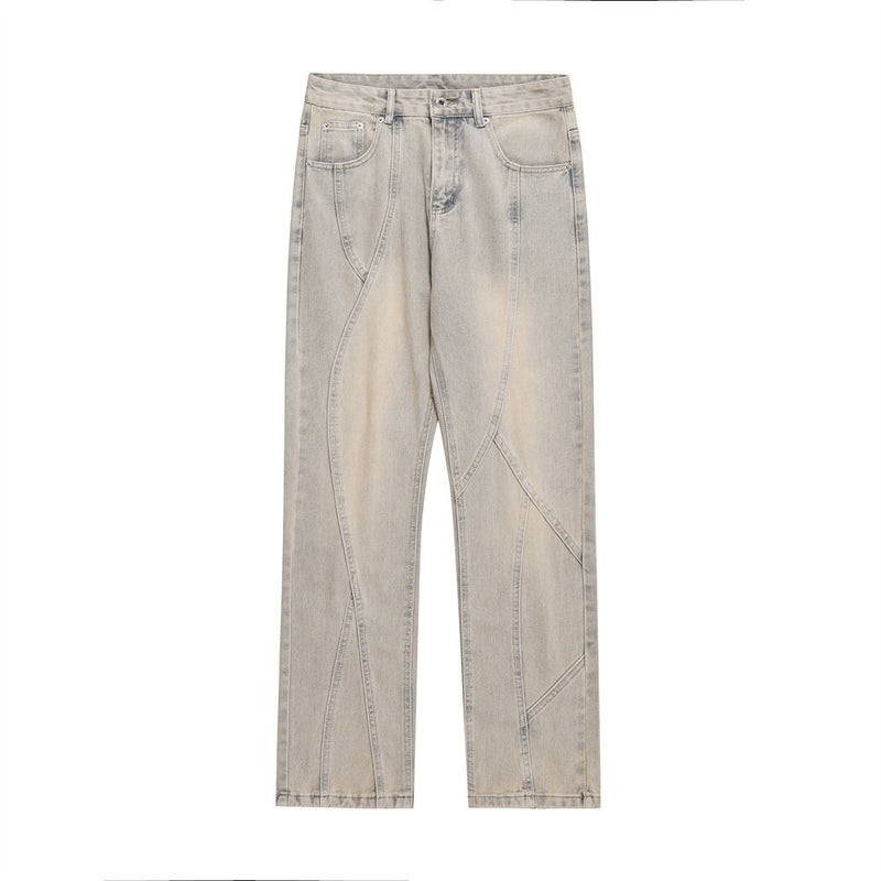 Men Jeans Stitching Loose Punk