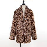 Women Fur Jacket Leopard Fur Coat