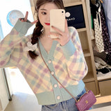 Women Knitted Diamond Sweater