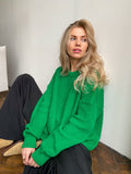 Women Work Business Casual Sweats Knitted Loose Solid Color Sweater