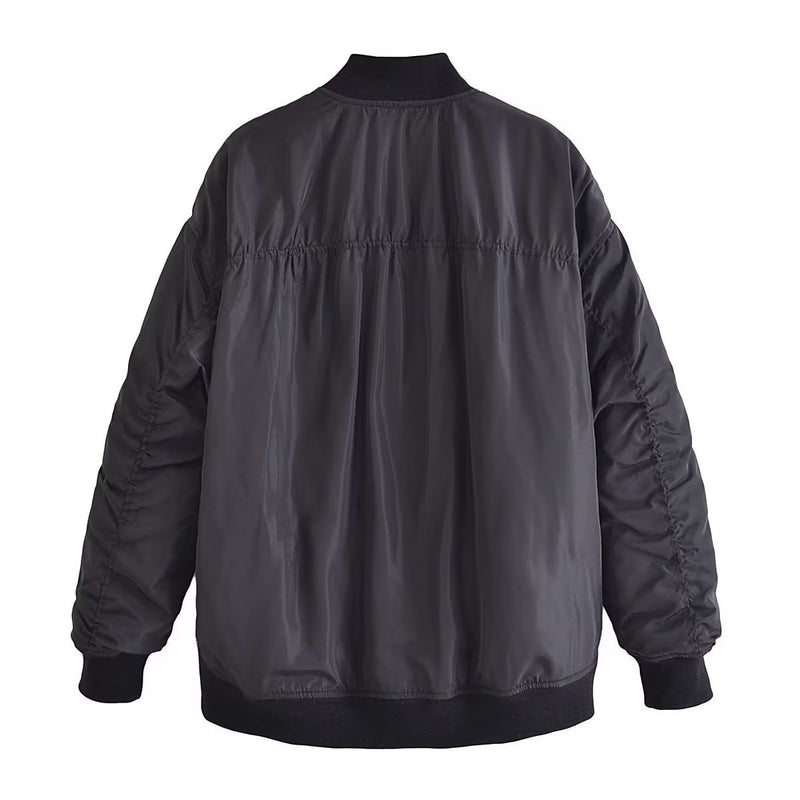 Women Cotton Coat Casual Stand-up Collar Jacket