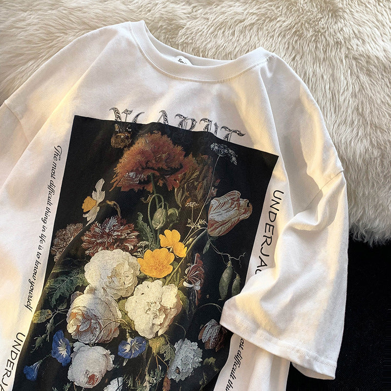 Men T Shirt Summer Versatile Loose