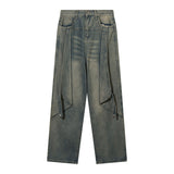 Men Jeans Hip Hop Bat Stitching