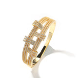 Bracelet Double Bracelet Metal Wind Diamond Tide Cool St. Valentine's