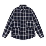 Men Long Sleeved T Shirt Retro Plaid Long Sleeve Shirt Men Spring Autumn Outerwear Tops Casual Loose