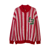 Women Sweater Vintage Stripe Sweater