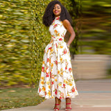Women Dress Summer Elegant Floral Dress