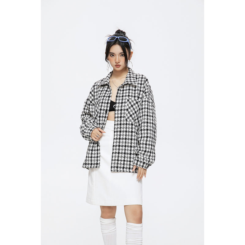 Unisex Shirt Vintage Plaid Loose