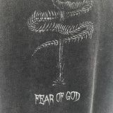 Fog Essentials T Shirts Spring and Summer FOG Joint Series Washing Water Old Crew Neck Short Sleeves