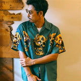GUILTYPARTIES TIGER Shirts Skull Hawaiian Short Sleeves