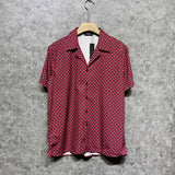 Amiri T Shirt Satin Short Sleeve Shirt for Men and Women