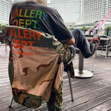 Gallery Dept T Shirts American High Street Gallery Vintage Men and Women Loose Short Sleeved T-shirt