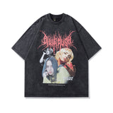 Men T-Shirt Vintage Bili Singer Print Distressed