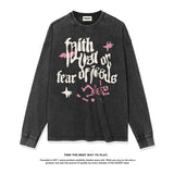 Unisex Long Sleeve Shirt Printed Long Sleeve T-Shirt Loose