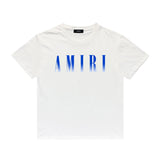 Amiri T Shirt Gradient Letter Flower Casual Hip Hop Short Sleeve T-shirt