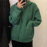 Women Knitted Cardigan Thickened Loose Knitted Cardigan