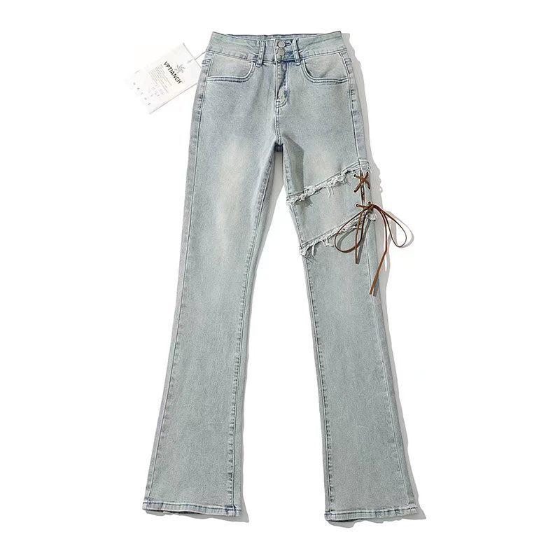 Women Jeans Hot Girl Bell-Bottom Pants Slim Fit Slimming