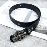 Chh Chrome Heart Belt PU Rivet Vintage Belt