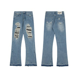 Gallery Dept Jeans Washed Ripped Rough Jeans Flared Trousers