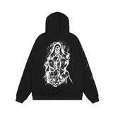 HS Hoodie Lightning Wings Printing Skull
