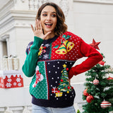 Black Christmas Sweater Women's Small Snowflake Christmas Sweater Christmas Tree Sweater
