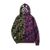 Aape Hoodie Camouflage Stitching Thin Men's and Women's Casual Hooded Loose