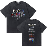 Washed Vintage Rapper Chris Brown 11:11 Tour Print T Shirt