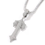 Jewelry T Letter Pendant Fashion Zircon Rap Cross Word Up Spectrum