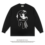 Unisex Long Sleeve Shirt Autumn and Winter Long Sleeve T-Shirt Loose
