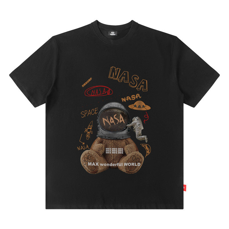 Men's T-shirt Creative Astronaut Bear Print