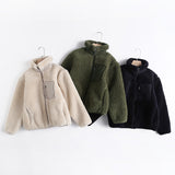 Women Cotton Coat Polar Fleece Winter Thermal Zipper Fleece-Lined Thicken Children
