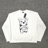 Drew House Sweatshirts Unisex Cartoon Bear Pattern Crew Neck Sweatshirts