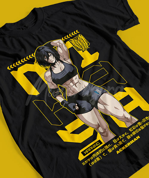 T-shirt For Anime Attack on Titan Mikasa Ackerman GYM