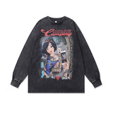 Men's Vintage Long Sleeve Shirt Autumn and Winter Men's Long Sleeve T-Shirt