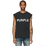 Purple Brand Distressed Tank T Shirts Distressed Sleeveless T-shirt Vest