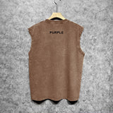 Purple Brand Distressed Tank T Shirts Distressed Sleeveless T-shirt Vest