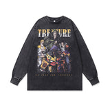 Men's Vintage Long Sleeve Shirt Autumn and Winter Men's Long Sleeve T-Shirt