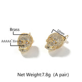 Earrings Zircon Skull Earrings Skull Spectrum