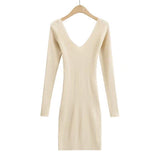 Women Dresses Slim Knit Dress Sweater