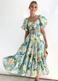 Women Dress 2 US Puff Sleeves for Holiday Show Thin and Long