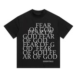 Fog Essentials T Shirts Spring/Summer FOG Letter Pattern Crew Neck Short Sleeves